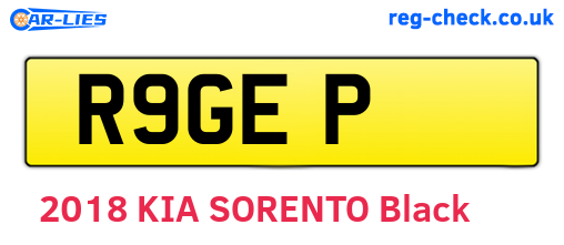 R9GEP are the vehicle registration plates.