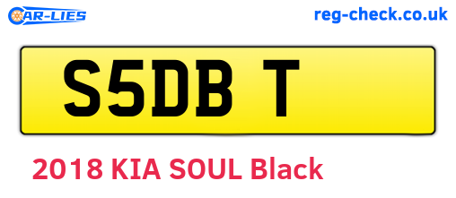 S5DBT are the vehicle registration plates.