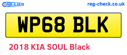 WP68BLK are the vehicle registration plates.