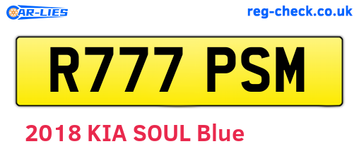 R777PSM are the vehicle registration plates.