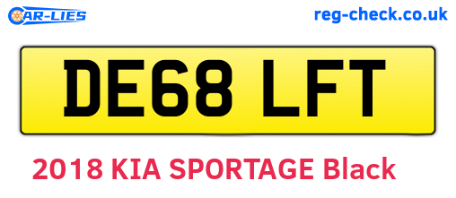 DE68LFT are the vehicle registration plates.