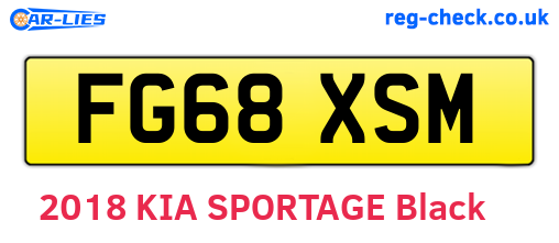 FG68XSM are the vehicle registration plates.
