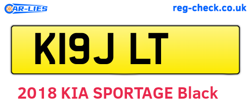 K19JLT are the vehicle registration plates.