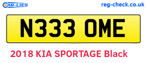 N333OME are the vehicle registration plates.