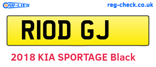 R10DGJ are the vehicle registration plates.