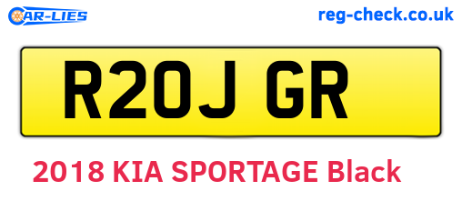 R20JGR are the vehicle registration plates.