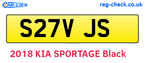 S27VJS are the vehicle registration plates.