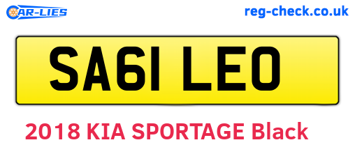 SA61LEO are the vehicle registration plates.