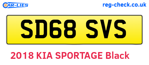SD68SVS are the vehicle registration plates.