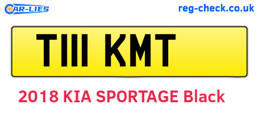 T111KMT are the vehicle registration plates.
