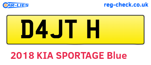 D4JTH are the vehicle registration plates.