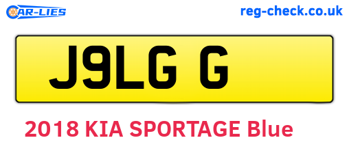 J9LGG are the vehicle registration plates.
