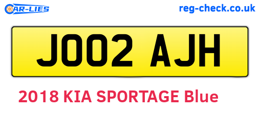 JO02AJH are the vehicle registration plates.