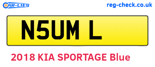 N5UML are the vehicle registration plates.
