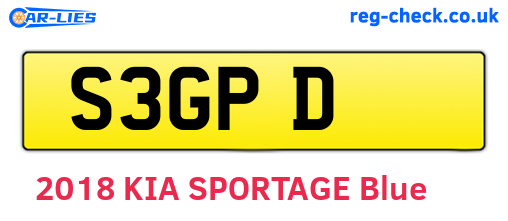 S3GPD are the vehicle registration plates.