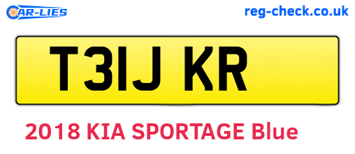 T31JKR are the vehicle registration plates.