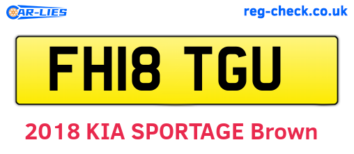 FH18TGU are the vehicle registration plates.