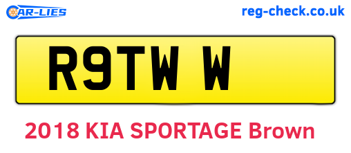 R9TWW are the vehicle registration plates.