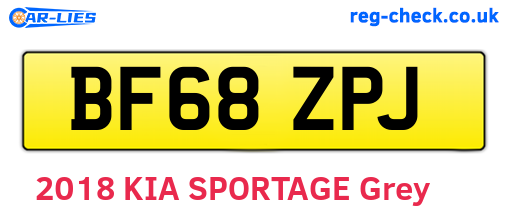 BF68ZPJ are the vehicle registration plates.