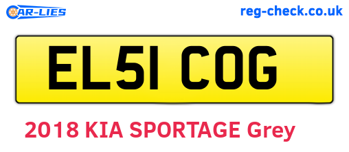 EL51COG are the vehicle registration plates.