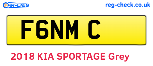 F6NMC are the vehicle registration plates.