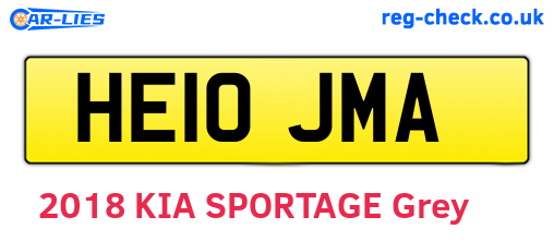 HE10JMA are the vehicle registration plates.