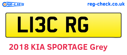 L13CRG are the vehicle registration plates.