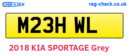 M23HWL are the vehicle registration plates.