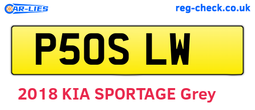 P50SLW are the vehicle registration plates.