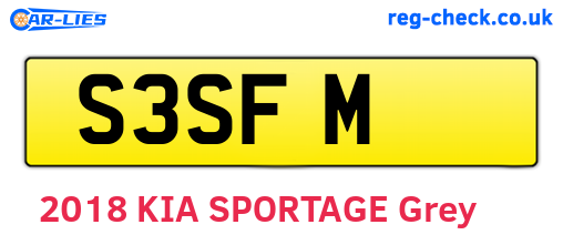 S3SFM are the vehicle registration plates.