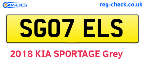 SG07ELS are the vehicle registration plates.