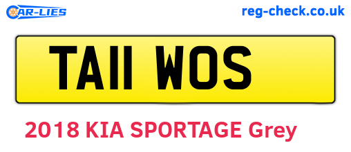 TA11WOS are the vehicle registration plates.