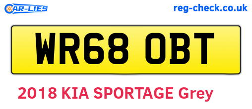 WR68OBT are the vehicle registration plates.