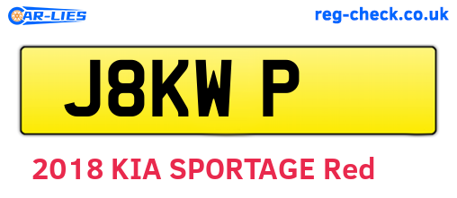 J8KWP are the vehicle registration plates.