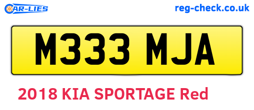 M333MJA are the vehicle registration plates.