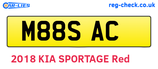 M88SAC are the vehicle registration plates.