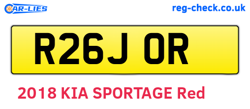 R26JOR are the vehicle registration plates.