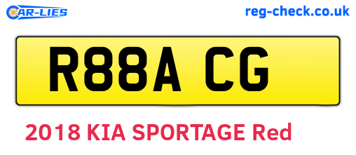 R88ACG are the vehicle registration plates.