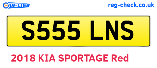 S555LNS are the vehicle registration plates.