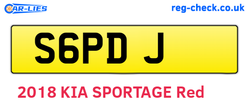 S6PDJ are the vehicle registration plates.