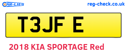 T3JFE are the vehicle registration plates.