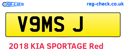 V9MSJ are the vehicle registration plates.