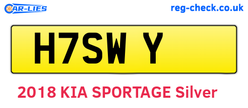 H7SWY are the vehicle registration plates.