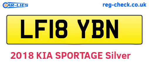 LF18YBN are the vehicle registration plates.