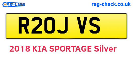 R20JVS are the vehicle registration plates.