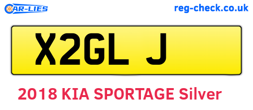 X2GLJ are the vehicle registration plates.