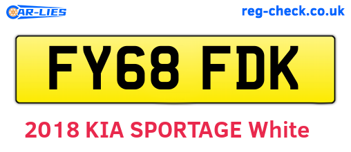 FY68FDK are the vehicle registration plates.