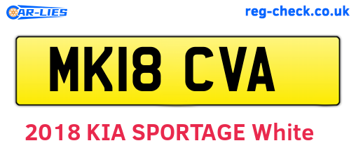 MK18CVA are the vehicle registration plates.
