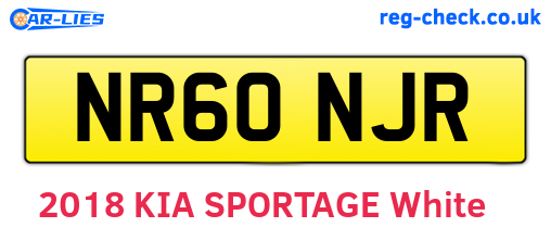 NR60NJR are the vehicle registration plates.