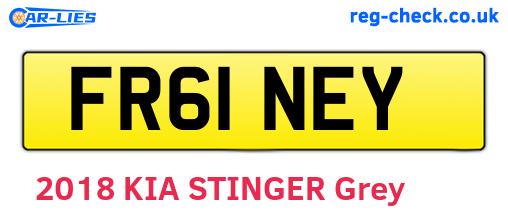 FR61NEY are the vehicle registration plates.